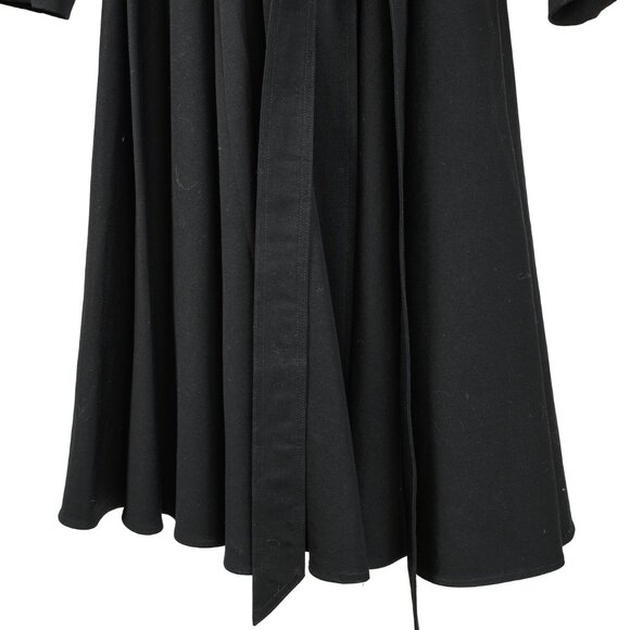 Tavan & Mitto Black Full Skirt Trench Coat - Picture 8 of 9